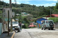Downtown Santa Elena, with one of the few paved roads in the general vicinity of Monteverde.  The next paved road is a good hour or two of ravined, rocky roads away.