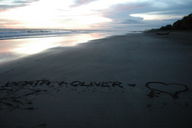 "Beata + Oliver = [heart]; Playa Junquillal