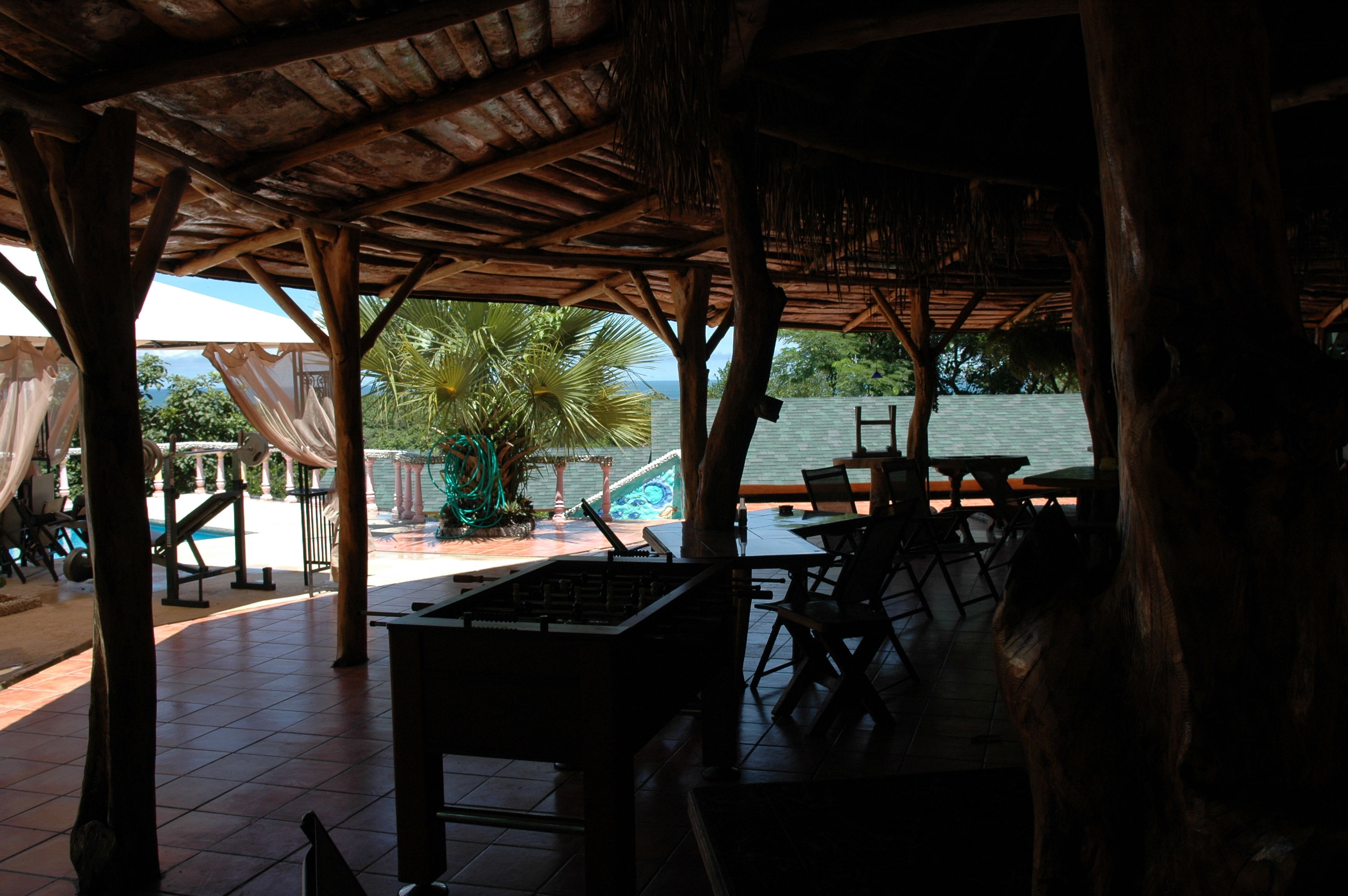 Dining room of the Hotel Brovilla near Ostional