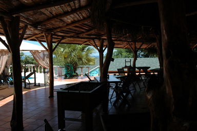 Dining room of the Hotel Brovilla near Ostional