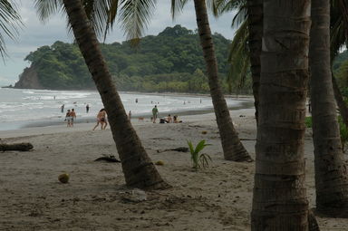 The popular beach at Sámara, which seems to be a popular destination among Costa Ricans