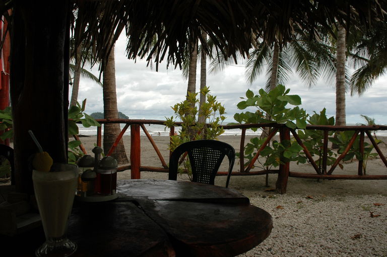 Shake Joe's has a great view of the beach in Sámara, and great fruit drinks to boot