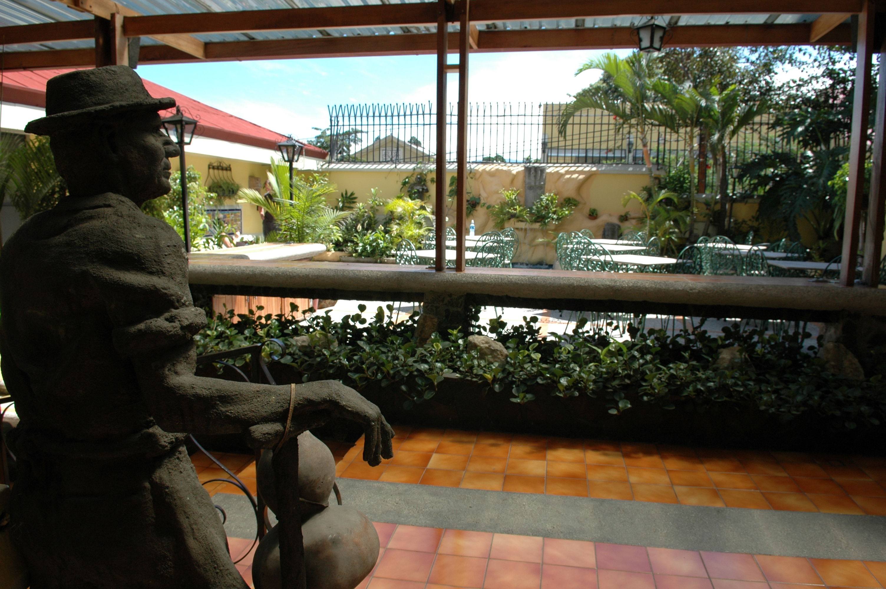 Our hotel in San José had a nice outdoor terrace in which to enjoy our breakfast
